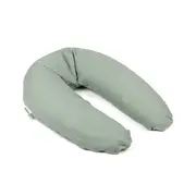 Doomoo - perna mare 3 in 1 comfy big tetra green din bumbac organic: perna gravide, suport pentru hranire, suport pentru bebe bbb35001024