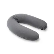 Doomoo - perna mare pentru gravide si bebelusi 3 in 1, bumbac organic buddy chine anthracite bbbb12