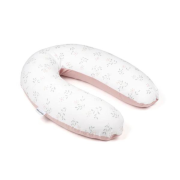 Doomoo - perna mare pentru gravide si bebelusi 3 in 1, bumbac organic buddy spring pink bbbb25