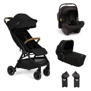 Nuna - set carucior ultracompact trvl caviar + adaptori trvl + landou lytl caviar + scoica auto i-size pipa lite caviar bbbst15713cvrglset4
