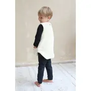 Vesta Pentru Copii, Reversibila, Dublat, Muselina Carouri Bej Si Tesatura Bucle Crem, Teddy By Babyly, 92 98, 1-3 Ani Pjb4196051