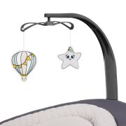 Balansoar si sezlong, Lionelo, Ralf, 2 in 1, Electric, Cu telecomanda si cablu USB, Cu miscare laterala de balansare si 5 niveluri diferite de viteza, Cu 12 melodii, Gri Grafit, Resigilat BYNLO-RALF_GREY_GRAPHITE_RESIGILAT