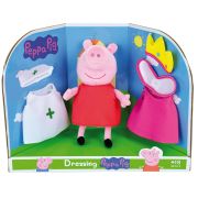 Jucarie plus jemini peppa pig 20cm cu costumase de schimb je023093