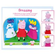 Jucarie plus jemini peppa pig 20cm cu costumase de schimb je023093