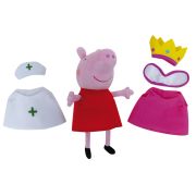 Jucarie plus jemini peppa pig 20cm cu costumase de schimb je023093