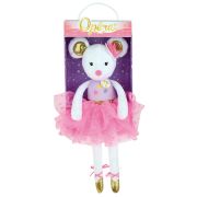 Jucarie plus muzicala jemini 40cm balerina soricel alb je024451