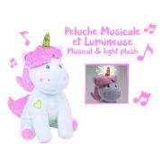 Jucarie plus muzicala jemini cu lumini 24cm unicorn je023755
