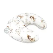 Perna pentru alaptat, MimiNu, Din bumbac certificat Oeko Tex Standard 100, Cu husa detasabila, Cu fermoar securizat, Circumferinta 155 cm, Fairy BYN6426972025423
