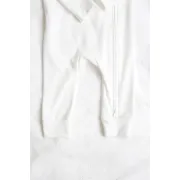 Salopeta Bebelusi Cu Maneca Lunga, Inchidere Cu Fermoar, Marimea 74, Alb, Set De 2 Bucati Pjb4195702