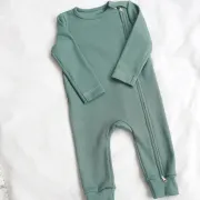 Salopeta Bebelusi Cu Maneca Lunga, Inchidere Cu Fermoar, Verde Cactus, Marimea 80 Pjb4195955