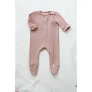 Salopeta Bebelusi Cu Maneca Lunga Si Botosei, Inchidere Cu Fermoar, Bej Fluid, Marimea 68 Pjb4195788