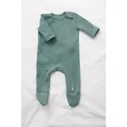 Salopeta Bebelusi Cu Maneca Lunga Si Botosei, Inchidere Cu Fermoar, Verde Cactus, Marimea 68 Pjb4195849