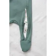 Salopeta Bebelusi Cu Maneca Lunga Si Botosei, Inchidere Cu Fermoar, Verde Cactus, Marimea 68 Pjb4195849