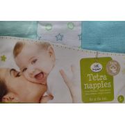 Set 3 museline bebe 100% bumbac blue - 80x80 cm