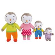Set 4 plusuri jemini familia de pinguini tchoupi je024229