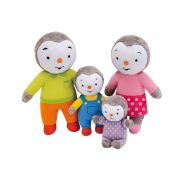 Set 4 plusuri jemini familia de pinguini tchoupi je024229
