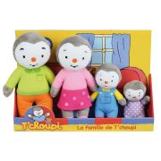 Set 4 plusuri jemini familia de pinguini tchoupi je024229