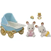 Sylvanian families-set carucior iepurasi gemeni sf5432