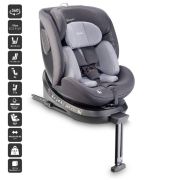 Babygo - scaun auto rotativ cu isofix, move360 grey, 40-150 cm, certificat r129 bbbbgo-2601