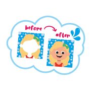 Carte si stickere pentru baie care isi schimba culoarea - emotii bb206