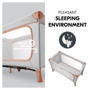 Patut de voiaj usor pliabil, Hauck, Dream N Play Plus, Dusty Cork EKDhk60100