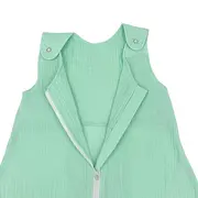 Sac de dormit copii 0.3 tog, din Muselina,  Minty, 110 cm, 0.3 tog - Vara KDESDM110MINT