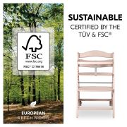 Scaun de masa din lemn masiv de fag, Hauck, Beta Natural Transparent EKDhk66402