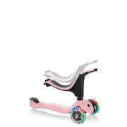 Trotineta globber go-up sporty, 3 in 1, cu lumini, culoare roz pastel funk452-210