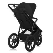 Carucior sport, Lionelo, Azura, Cu 3 roti, Cu baldachin XXL impermeabil, Pliere compacta, Pana la 22 kg, 6-48 luni, Conform cu standardele europene de securitate EN1888-1 si EN1888-2, Negru BYNLO-AZURA_BLACK_ONYX