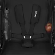 Carucior sport, Lionelo, Azura, Cu 3 roti, Cu baldachin XXL impermeabil, Pliere compacta, Pana la 22 kg, 6-48 luni, Conform cu standardele europene de securitate EN1888-1 si EN1888-2, Negru BYNLO-AZURA_BLACK_ONYX