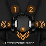 Carucior sport, Lionelo, Azura, Cu 3 roti, Cu baldachin XXL impermeabil, Pliere compacta, Pana la 22 kg, 6-48 luni, Conform cu standardele europene de securitate EN1888-1 si EN1888-2, Negru BYNLO-AZURA_BLACK_ONYX