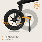 Carucior sport, Lionelo, Azura, Cu 3 roti, Cu baldachin XXL impermeabil, Pliere compacta, Pana la 22 kg, 6-48 luni, Conform cu standardele europene de securitate EN1888-1 si EN1888-2, Negru BYNLO-AZURA_BLACK_ONYX