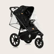 Carucior sport, Lionelo, Azura, Cu 3 roti, Cu baldachin XXL impermeabil, Pliere compacta, Pana la 22 kg, 6-48 luni, Conform cu standardele europene de securitate EN1888-1 si EN1888-2, Negru BYNLO-AZURA_BLACK_ONYX
