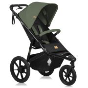 Carucior sport, Lionelo, Azura, Cu 3 roti, Cu baldachin XXL impermeabil, Pliere compacta, Pana la 22 kg, 6-48 luni, Conform cu standardele europene de securitate EN1888-1 si EN1888-2, Verde BYNLO-AZURA_GREEN_FOREST