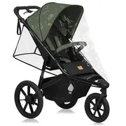 Carucior sport, Lionelo, Azura, Cu 3 roti, Cu baldachin XXL impermeabil, Pliere compacta, Pana la 22 kg, 6-48 luni, Conform cu standardele europene de securitate EN1888-1 si EN1888-2, Verde BYNLO-AZURA_GREEN_FOREST