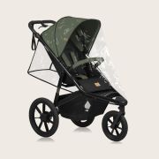 Carucior sport, Lionelo, Azura, Cu 3 roti, Cu baldachin XXL impermeabil, Pliere compacta, Pana la 22 kg, 6-48 luni, Conform cu standardele europene de securitate EN1888-1 si EN1888-2, Verde BYNLO-AZURA_GREEN_FOREST