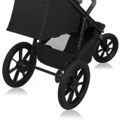 Carucior sport, Lionelo, Azura, Cu 3 roti, Cu baldachin XXL impermeabil, Pliere compacta, Pana la 22 kg, 6-48 luni, Conform cu standardele europene de securitate EN1888-1 si EN1888-2, Verde BYNLO-AZURA_GREEN_FOREST