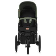 Carucior sport, Lionelo, Azura, Cu 3 roti, Cu baldachin XXL impermeabil, Pliere compacta, Pana la 22 kg, 6-48 luni, Conform cu standardele europene de securitate EN1888-1 si EN1888-2, Verde BYNLO-AZURA_GREEN_FOREST