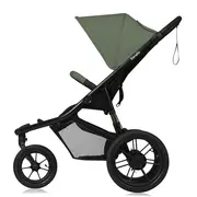 Carucior sport, Lionelo, Azura, Cu 3 roti, Cu baldachin XXL impermeabil, Pliere compacta, Pana la 22 kg, 6-48 luni, Conform cu standardele europene de securitate EN1888-1 si EN1888-2, Verde BYNLO-AZURA_GREEN_FOREST