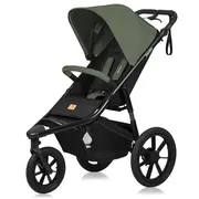 Carucior sport, Lionelo, Azura, Cu 3 roti, Cu baldachin XXL impermeabil, Pliere compacta, Pana la 22 kg, 6-48 luni, Conform cu standardele europene de securitate EN1888-1 si EN1888-2, Verde BYNLO-AZURA_GREEN_FOREST