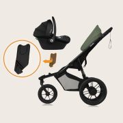 Carucior sport, Lionelo, Azura, Cu 3 roti, Cu baldachin XXL impermeabil, Pliere compacta, Pana la 22 kg, 6-48 luni, Conform cu standardele europene de securitate EN1888-1 si EN1888-2, Verde BYNLO-AZURA_GREEN_FOREST