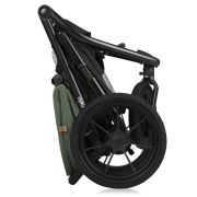 Carucior sport, Lionelo, Azura, Cu 3 roti, Cu baldachin XXL impermeabil, Pliere compacta, Pana la 22 kg, 6-48 luni, Conform cu standardele europene de securitate EN1888-1 si EN1888-2, Verde BYNLO-AZURA_GREEN_FOREST
