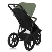 Carucior sport, Lionelo, Azura, Cu 3 roti, Cu baldachin XXL impermeabil, Pliere compacta, Pana la 22 kg, 6-48 luni, Conform cu standardele europene de securitate EN1888-1 si EN1888-2, Verde BYNLO-AZURA_GREEN_FOREST
