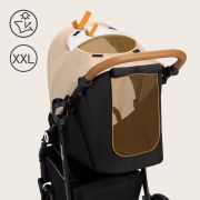 Carucior sport, Lionelo, Natt, De la nastere, Cu accesorii si capotina XXL reglabila, 0 - 22 kg, Conform cu standardele europene de securitate EN1888-1, EN1888-2, Bej BYNLO-NATT_BEIGE_SAND