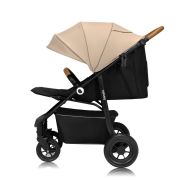 Carucior sport, Lionelo, Natt, De la nastere, Cu accesorii si capotina XXL reglabila, 0 - 22 kg, Conform cu standardele europene de securitate EN1888-1, EN1888-2, Bej BYNLO-NATT_BEIGE_SAND