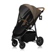 Carucior sport, Lionelo, Natt, De la nastere, Cu accesorii si capotina XXL reglabila, 0 - 22 kg, Conform cu standardele europene de securitate EN1888-1, EN1888-2, Bej BYNLO-NATT_BEIGE_SAND