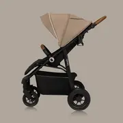 Carucior sport, Lionelo, Natt, De la nastere, Cu accesorii si capotina XXL reglabila, 0 - 22 kg, Conform cu standardele europene de securitate EN1888-1, EN1888-2, Bej BYNLO-NATT_BEIGE_SAND