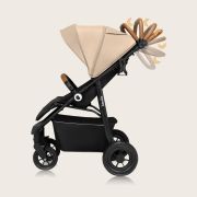 Carucior sport, Lionelo, Natt, De la nastere, Cu accesorii si capotina XXL reglabila, 0 - 22 kg, Conform cu standardele europene de securitate EN1888-1, EN1888-2, Bej BYNLO-NATT_BEIGE_SAND