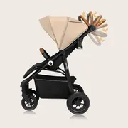 Carucior sport, Lionelo, Natt, De la nastere, Cu accesorii si capotina XXL reglabila, 0 - 22 kg, Conform cu standardele europene de securitate EN1888-1, EN1888-2, Bej BYNLO-NATT_BEIGE_SAND