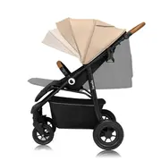 Carucior sport, Lionelo, Natt, De la nastere, Cu accesorii si capotina XXL reglabila, 0 - 22 kg, Conform cu standardele europene de securitate EN1888-1, EN1888-2, Bej BYNLO-NATT_BEIGE_SAND